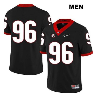 Men's Georgia Bulldogs NCAA #96 Jack Podlesny Nike Stitched Black Legend Authentic No Name College Football Jersey YYR3554XQ